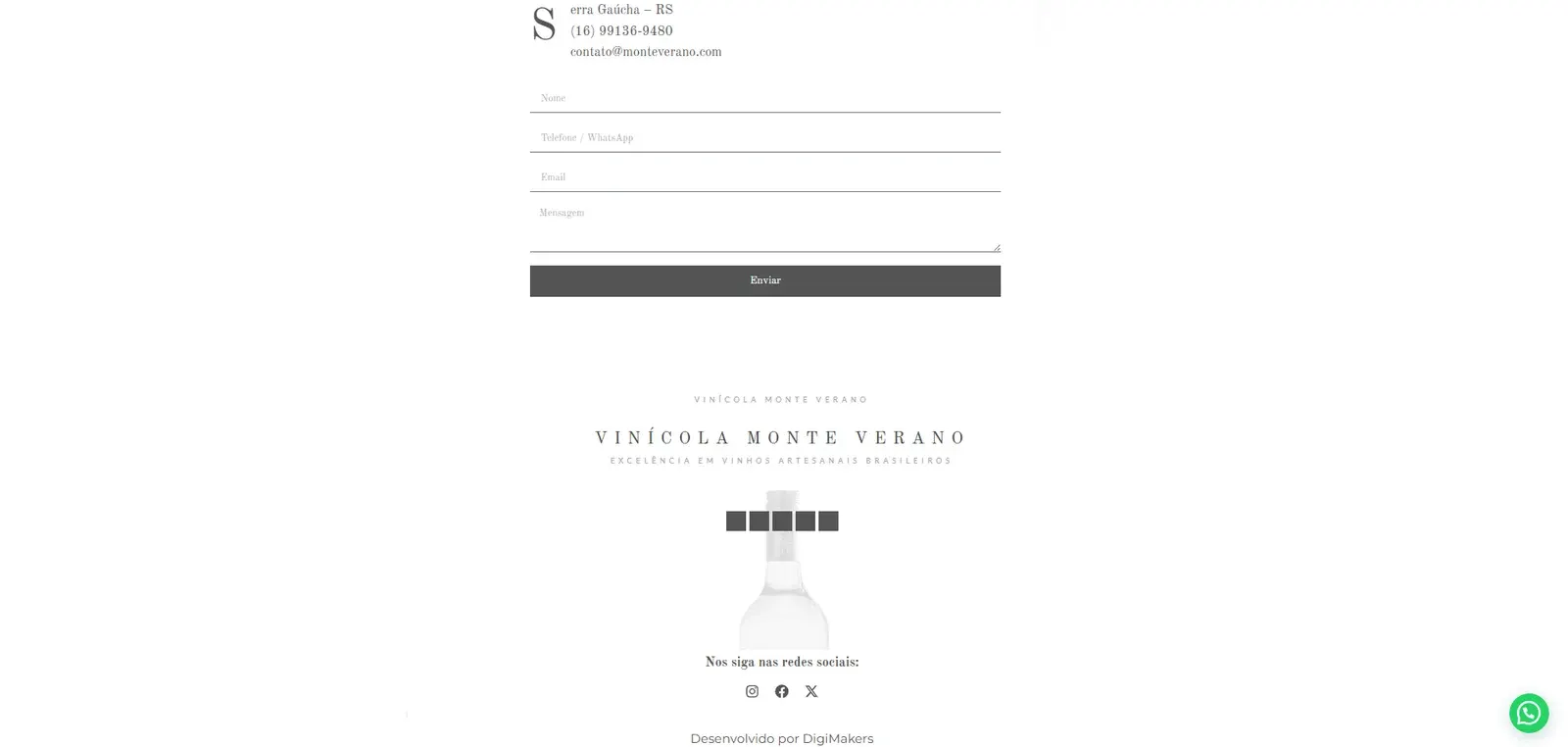 Modelo de site institucional Vinicola - imagem 1
