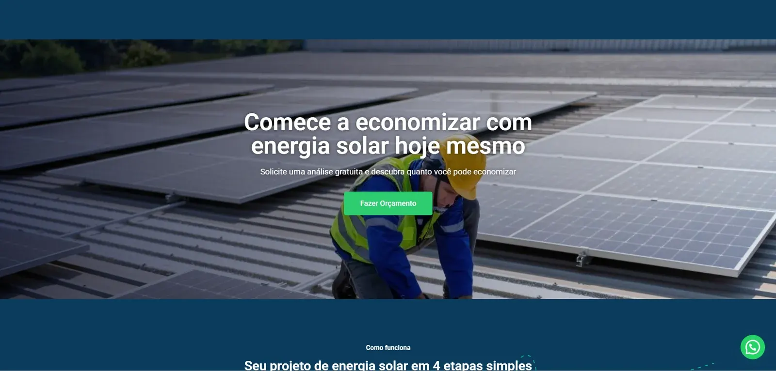 Modelo landing page Energia Solar - imagem 4