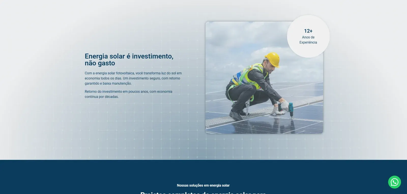 Modelo landing page Energia Solar - imagem 6