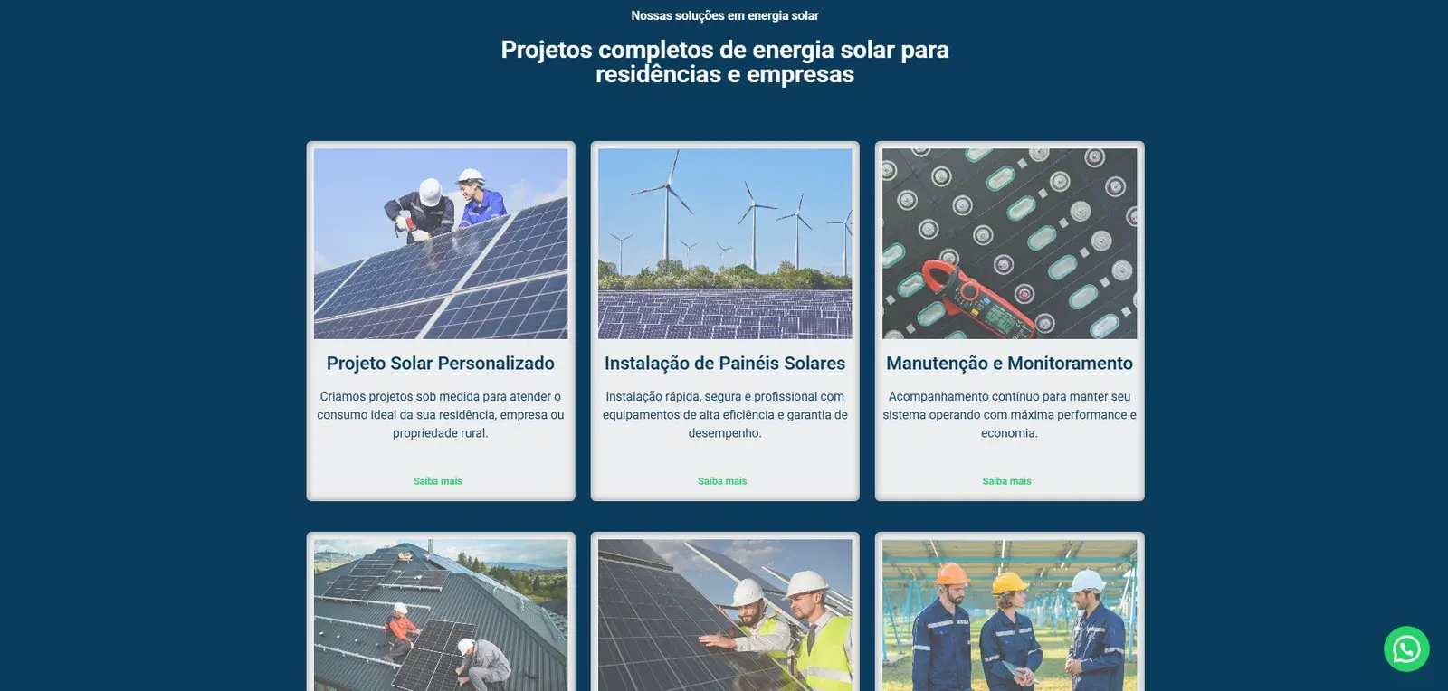 Modelo landing page Energia Solar - imagem 5