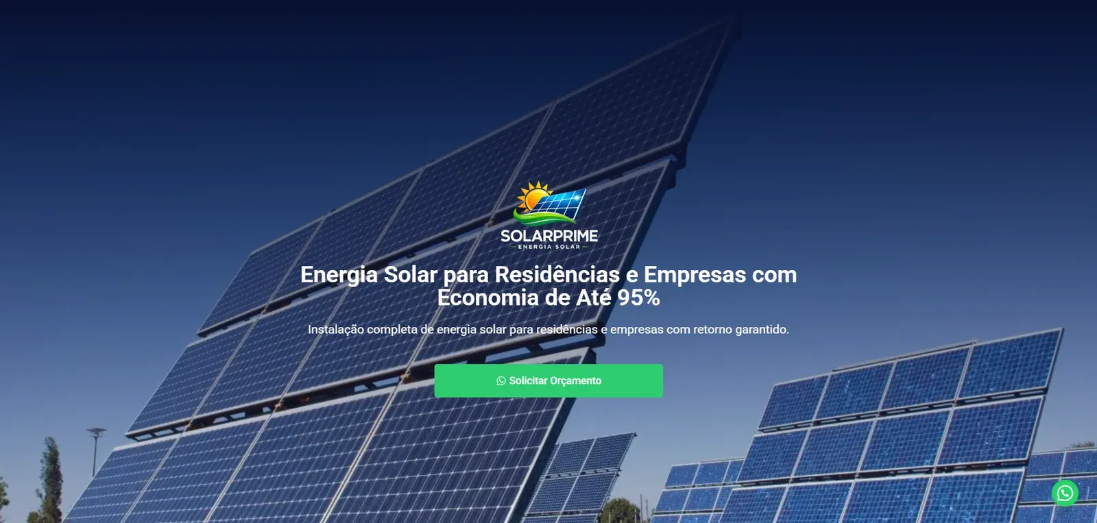 Modelo landing page Energia Solar - imagem 9
