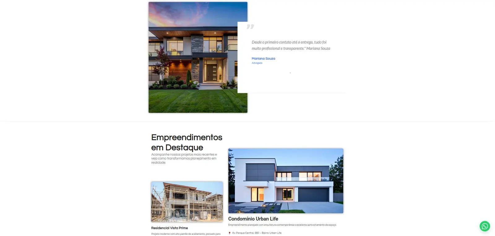Modelo de site para Construtora - imagem 5
