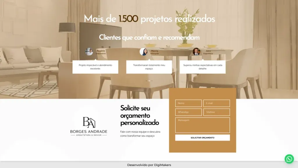 Modelo de site para Arquitetura - imagem 1