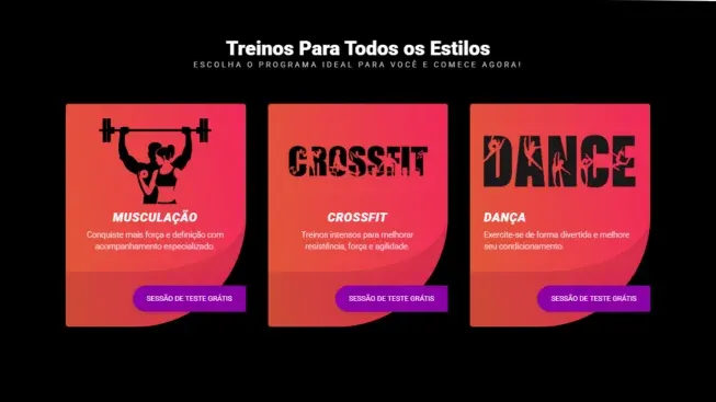Modelo de site para Academias - imagem 4